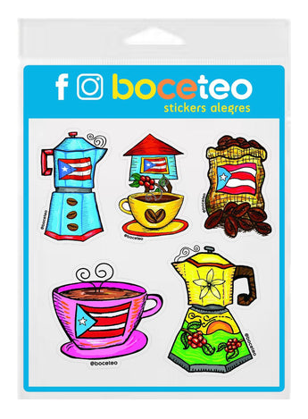Stickers de Café Colado de Puerto Rico